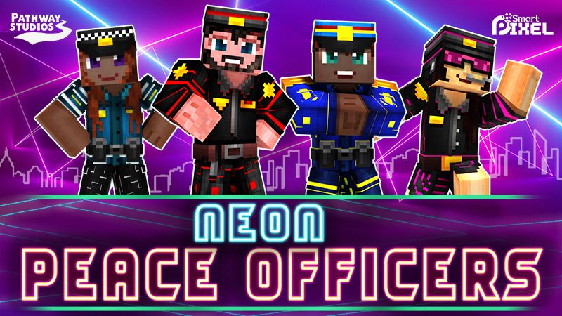 Neon Peace Officers on the Minecraft Marketplace by Pathway Studios