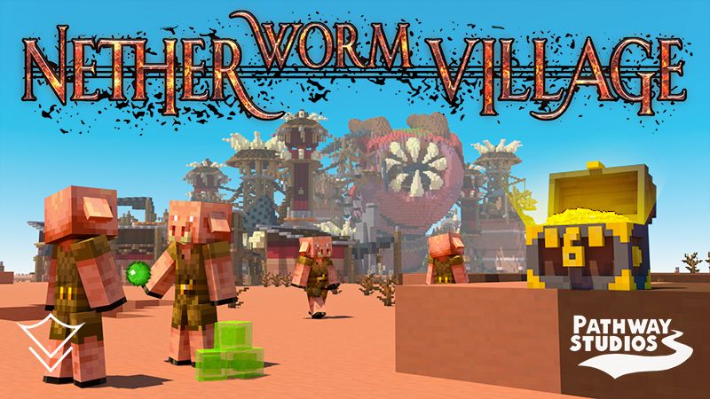 Nether Worm Village on the Minecraft Marketplace by Pathway Studios