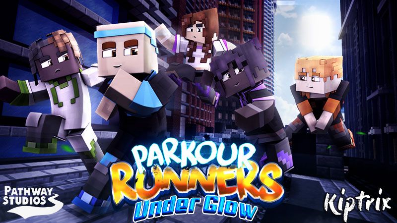 Parkour Runners: Under Glow on the Minecraft Marketplace by Pathway Studios