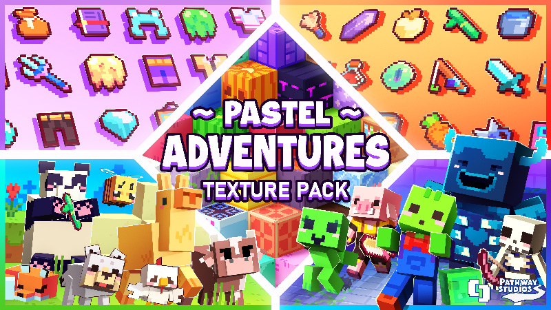 Pastel Adventures on the Minecraft Marketplace by Pathway Studios
