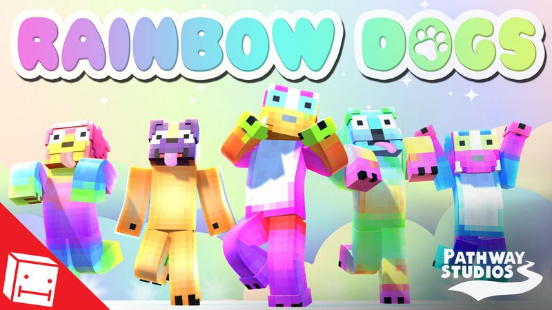 Rainbow Dogs on the Minecraft Marketplace by Pathway Studios