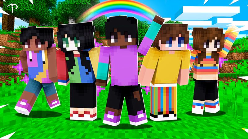 Rainbow Skins on the Minecraft Marketplace by Pickaxe Studios