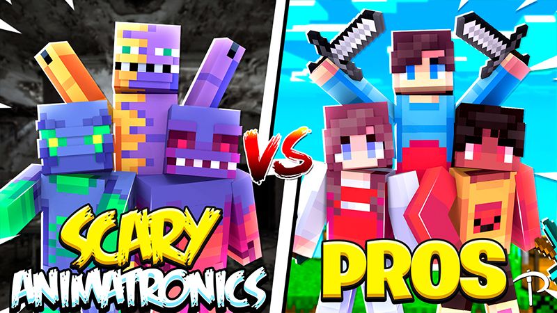 Scary Animatronics vs Pros on the Minecraft Marketplace by Pickaxe Studios