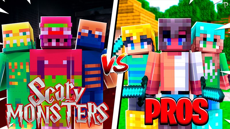 Scary Monsters vs Pros on the Minecraft Marketplace by Pickaxe Studios