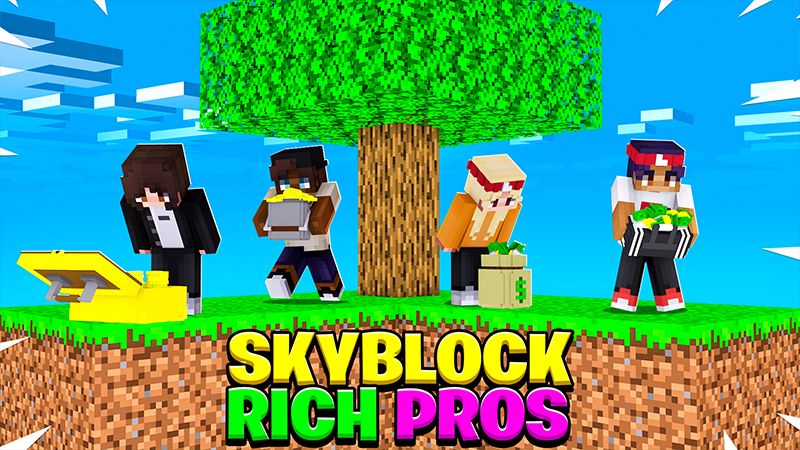 SkyBlock Rich Pros on the Minecraft Marketplace by Pickaxe Studios