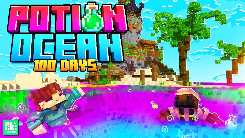 Potion Ocean 100 Days on the Minecraft Marketplace by Piki Studios