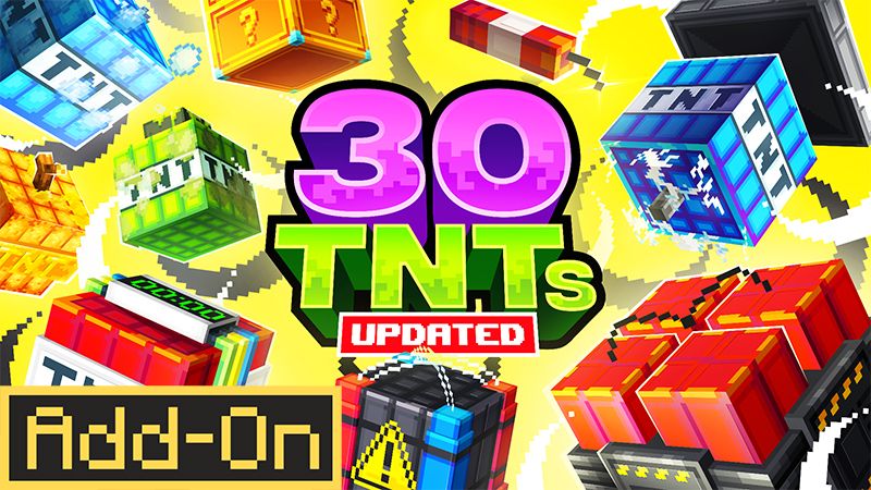 30 TNTs Add-On on the Minecraft Marketplace by pixel-smile-studios