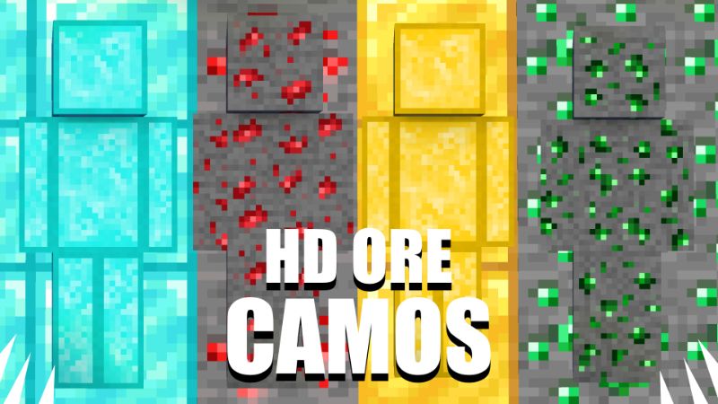 HD Ore Camos on the Minecraft Marketplace by Pixelationz Studios