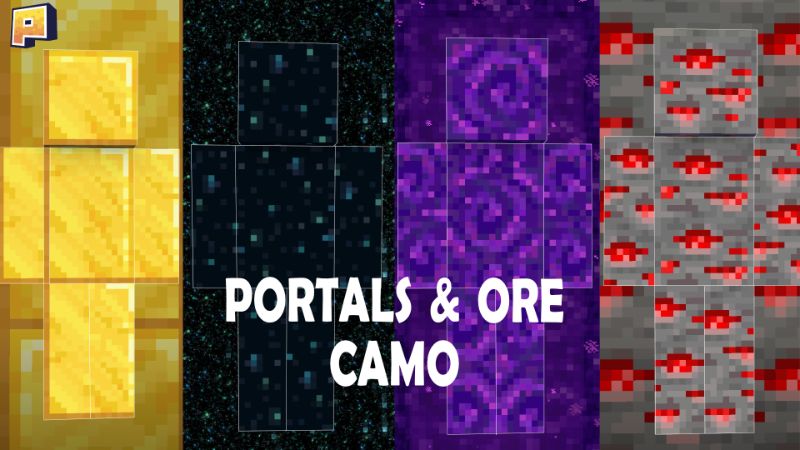 Portals & Ore Camo on the Minecraft Marketplace by Pixelationz Studios