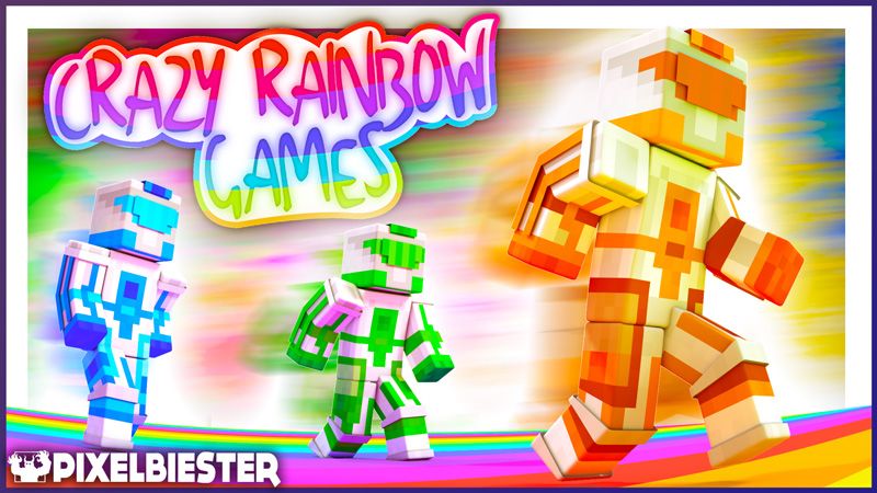 Crazy Rainbow Games on the Minecraft Marketplace by Pixelbiester