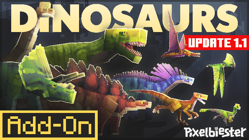 Dinosaurs Add-On on the Minecraft Marketplace by Pixelbiester