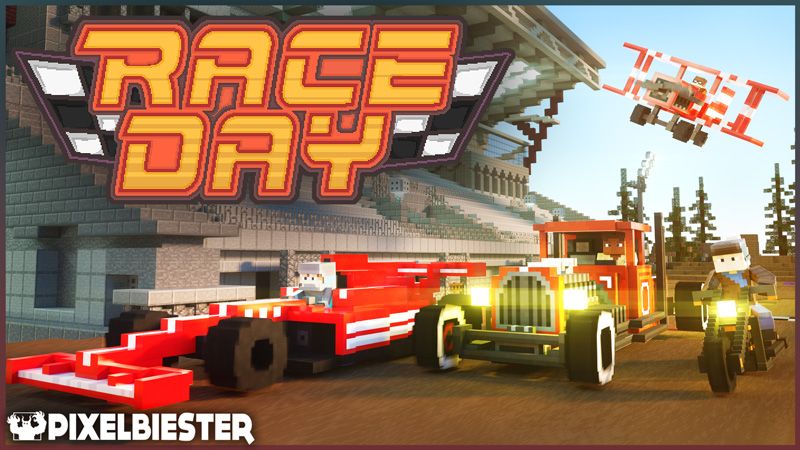 Race Day on the Minecraft Marketplace by Pixelbiester