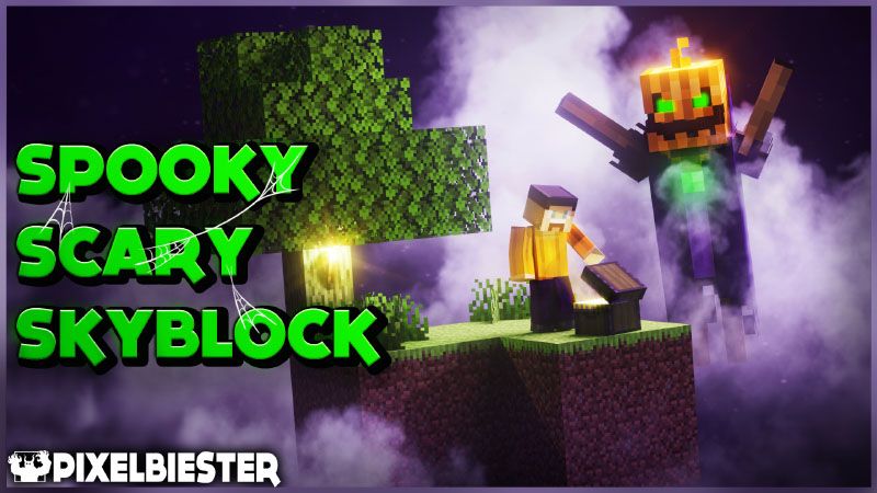 Spooky Scary Skyblock on the Minecraft Marketplace by Pixelbiester