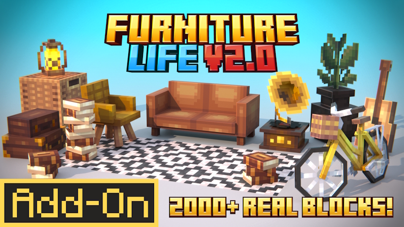 Furniture Life Add-On v2.0 on the Minecraft Marketplace by PixelHeads