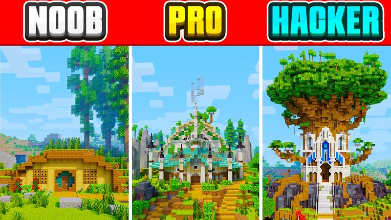 Elf House: Noob Pro Hacker on the Minecraft Marketplace by Pixell Studio