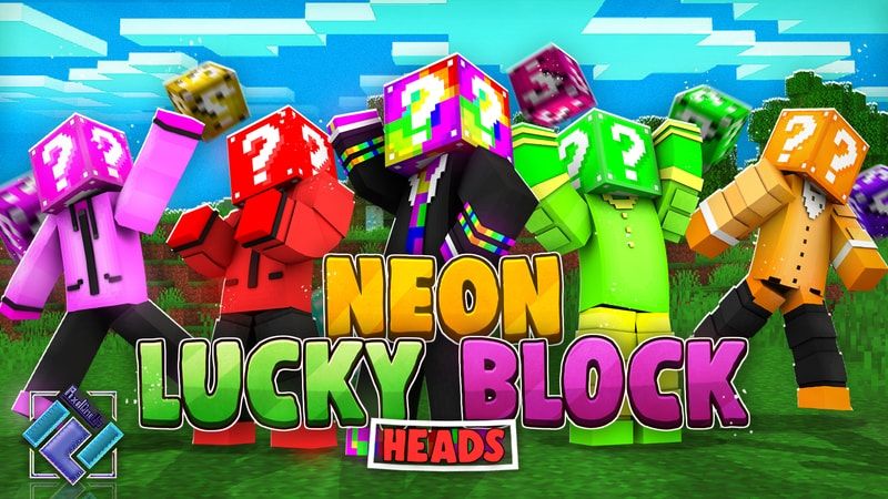 Neon Lucky Block Heads on the Minecraft Marketplace by PixelOneUp