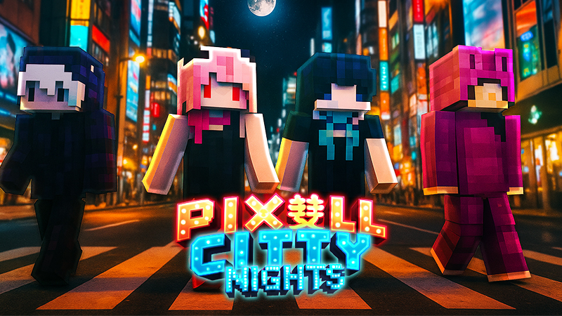 Pixel City Nights on the Minecraft Marketplace by PixelOneUp