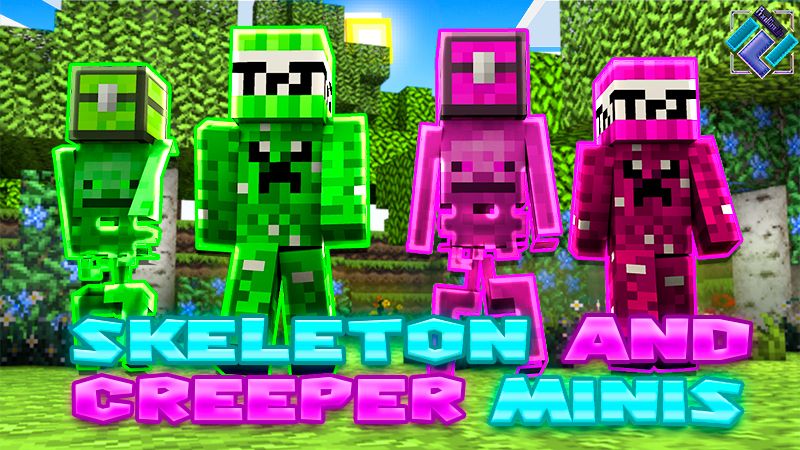 Skeleton and Creeper Minis on the Minecraft Marketplace by PixelOneUp