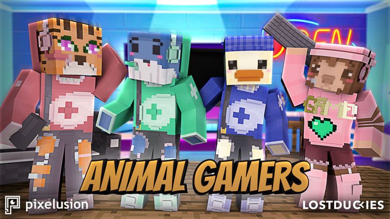 Animal Gamers on the Minecraft Marketplace by Pixelusion