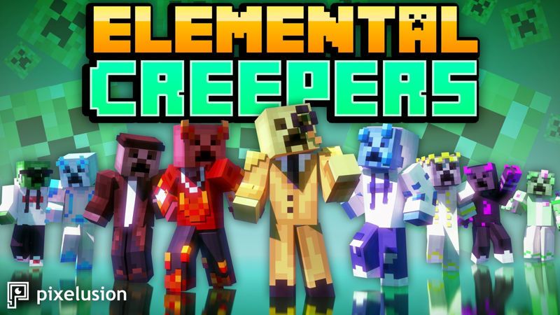 Elemental Creepers on the Minecraft Marketplace by Pixelusion