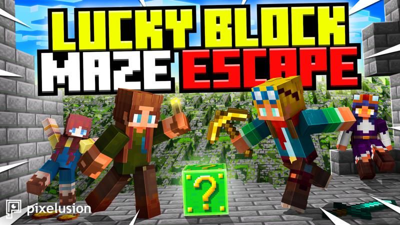 Lucky Block Maze Escape on the Minecraft Marketplace by Pixelusion