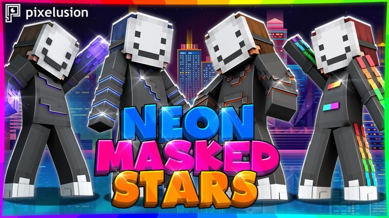 Neon Masked Stars on the Minecraft Marketplace by Pixelusion