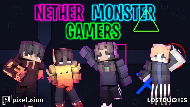 Nether Monster Gamers on the Minecraft Marketplace by Pixelusion