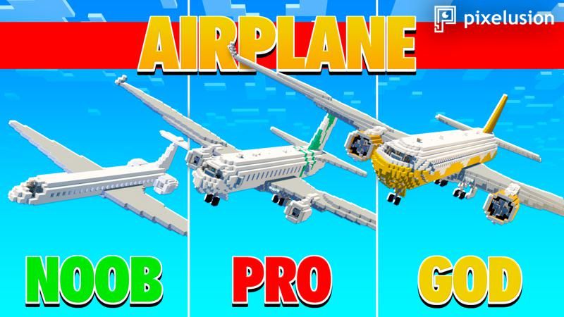 Noob VS Pro VS God: Airplane on the Minecraft Marketplace by Pixelusion