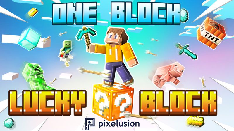 One Block Lucky Block on the Minecraft Marketplace by Pixelusion