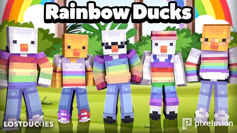 Rainbow Ducks on the Minecraft Marketplace by Pixelusion