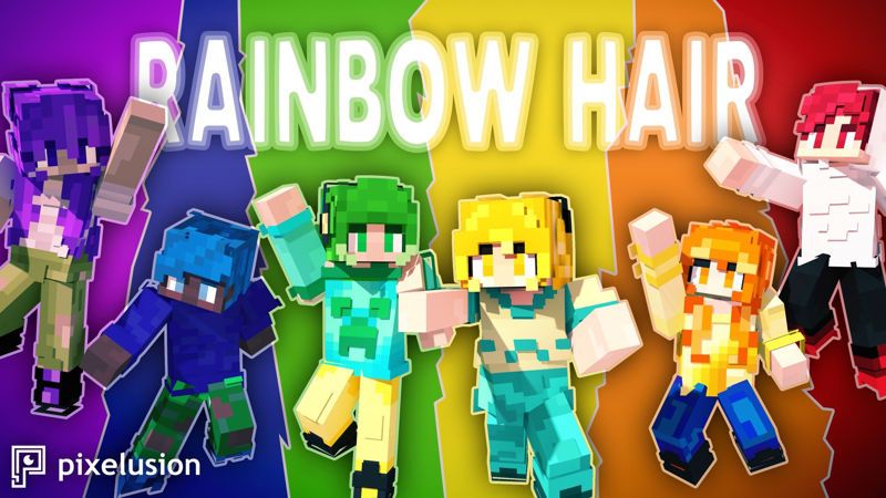 Rainbow Hair on the Minecraft Marketplace by Pixelusion