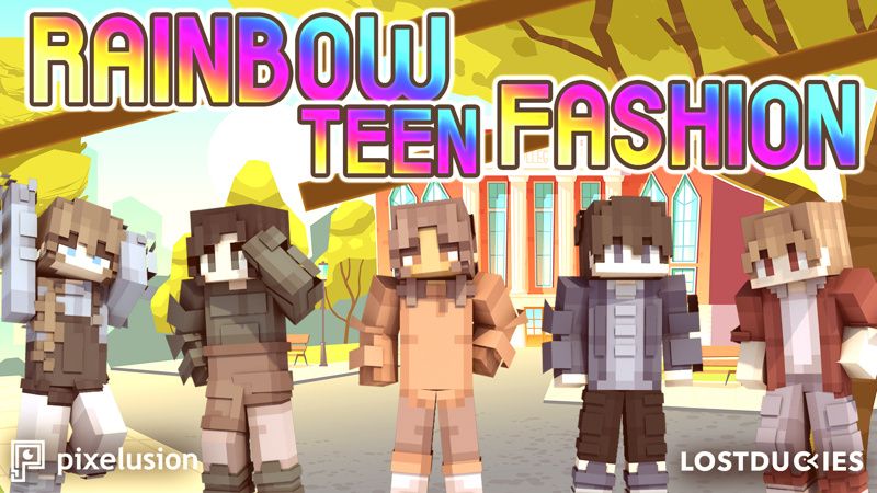 Rainbow Teen Fashion on the Minecraft Marketplace by Pixelusion