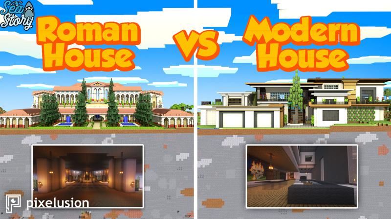 Roman House VS Modern House on the Minecraft Marketplace by Pixelusion