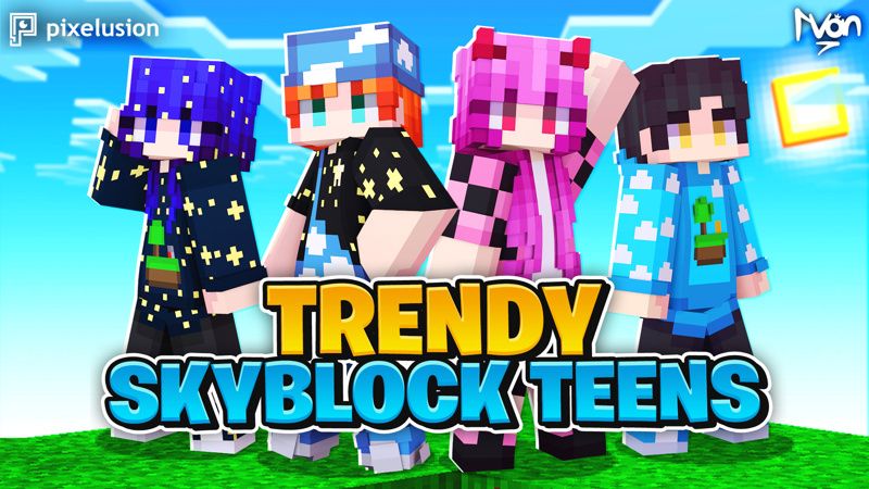 Trendy Skyblock Teens on the Minecraft Marketplace by Pixelusion