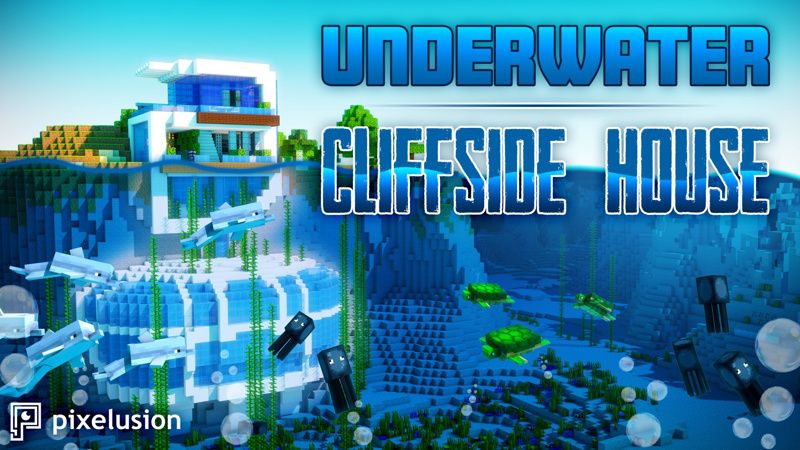 Underwater Cliffside House on the Minecraft Marketplace by Pixelusion