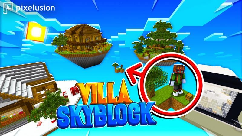 Villa Skyblock on the Minecraft Marketplace by Pixelusion