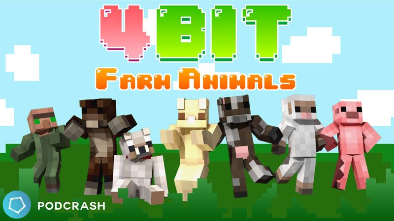 4BIT Farm Animals on the Minecraft Marketplace by Podcrash