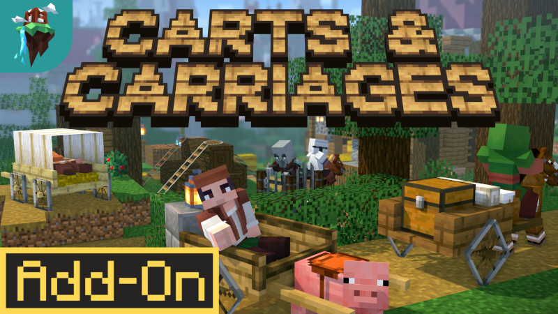 Carts & Carriages Add-On on the Minecraft Marketplace by Polymaps