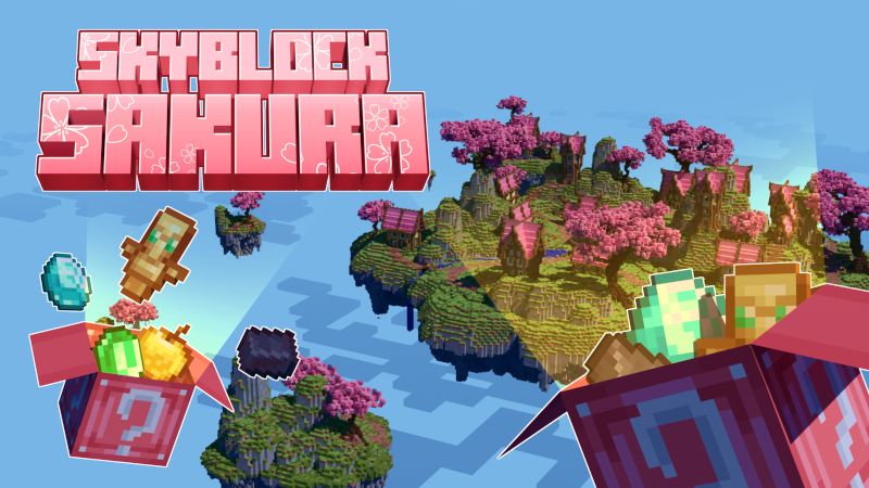 Skyblock Sakura on the Minecraft Marketplace by Rainbow Theory