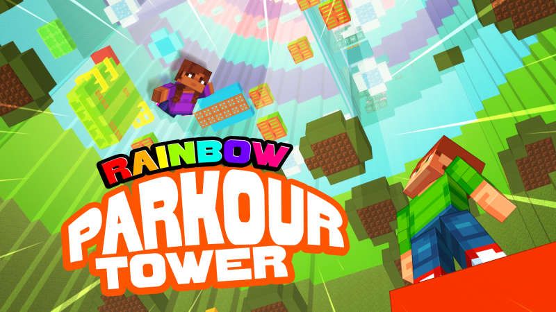 Rainbow Parkour Tower