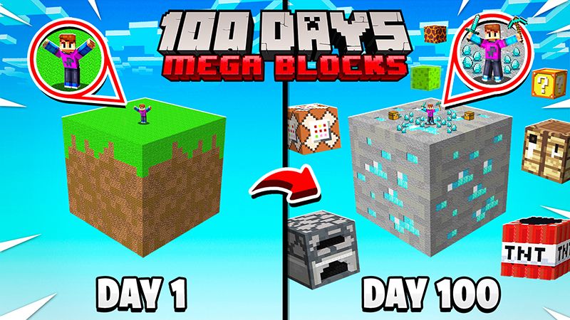 100 Days Mega Blocks on the Minecraft Marketplace by Razzleberries