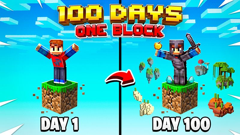 100 Days One Block on the Minecraft Marketplace by Razzleberries