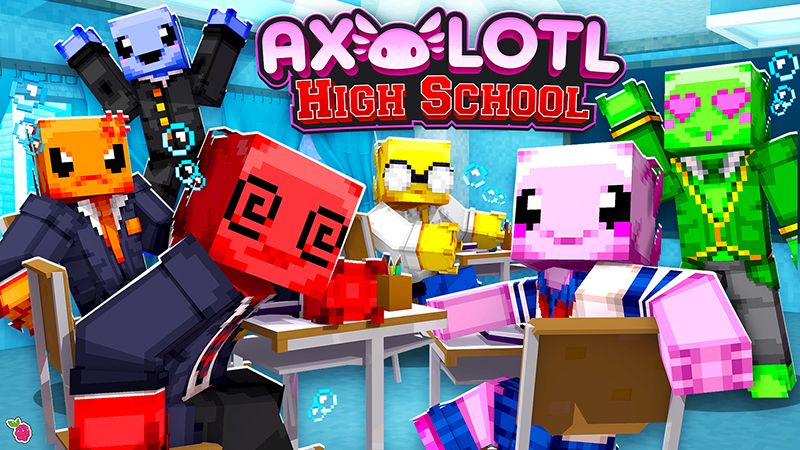 Axolotl High School on the Minecraft Marketplace by Razzleberries