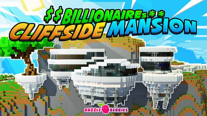 Billionaire Cliffside Mansion on the Minecraft Marketplace by Razzleberries