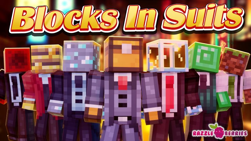 Blocks in Suits on the Minecraft Marketplace by Razzleberries