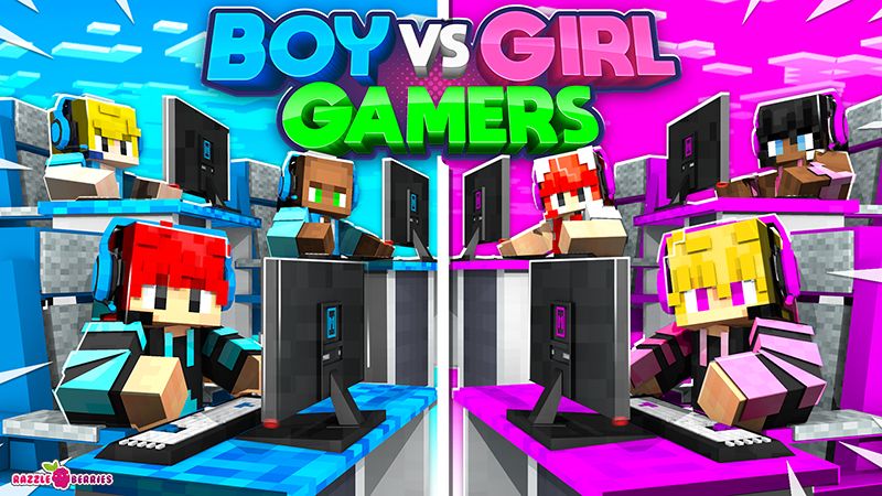 Boy vs Girl Gamers on the Minecraft Marketplace by Razzleberries