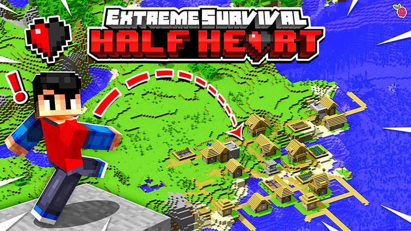 Extreme Survival Half Heart on the Minecraft Marketplace by Razzleberries