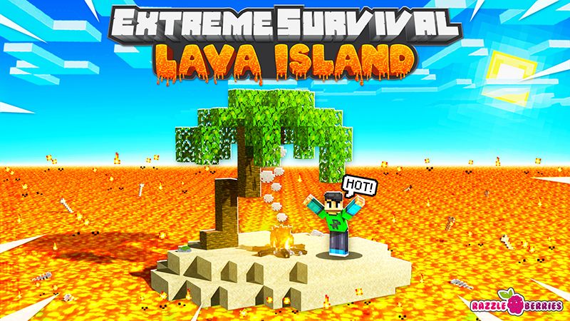 Extreme Survival: Lava Island on the Minecraft Marketplace by Razzleberries