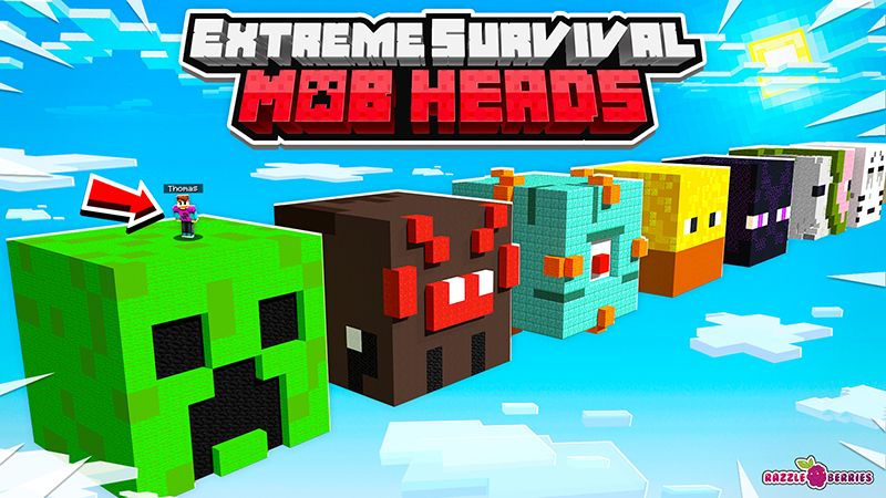 Extreme Survival: Mob Heads on the Minecraft Marketplace by Razzleberries