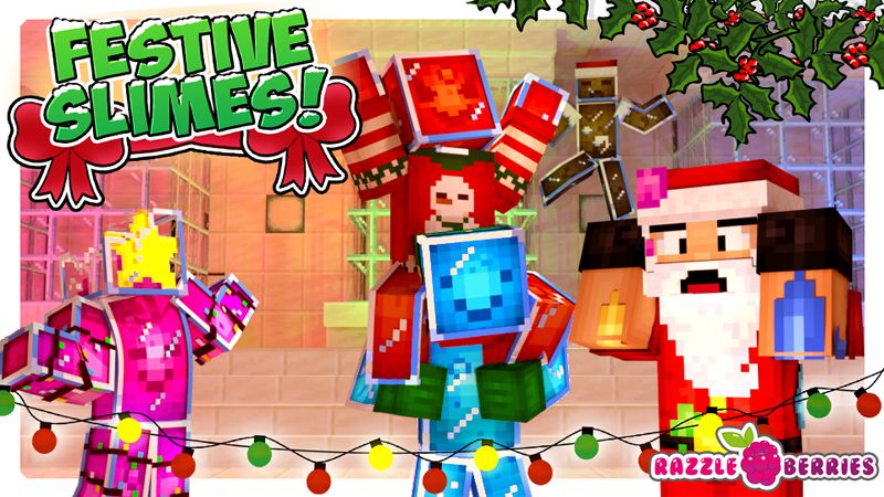 Festive Slimes on the Minecraft Marketplace by Razzleberries